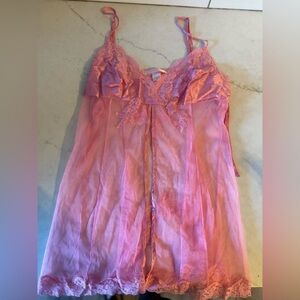 Victoria's Secret Pink Sheer Lace babydoll.